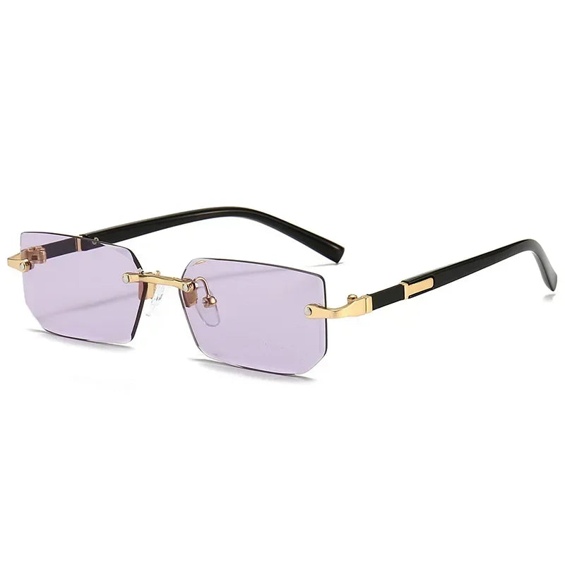 High Definition Sunglasses for Men Ladies Blue Light Blocking Eye Protection Eyewear Rimless Square Frame Eyeglasses Goggle - Ellianto fashion Men's
