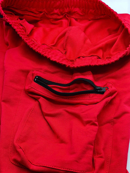 Mens Summer Cargo Shorts Cotton Workout Fitness Shorts Breathable Jogger Training Gyms Bodybuilding Multi Pocket Yellow Shorts - Ellianto fashion Men's