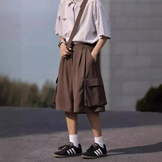 2024 Summer Japanese Vintage Work Shorts – Lightweight, Multi-Pocket Comfort and Effortless Casual Style for the Modern Gentleman