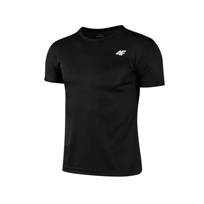 Men's Summer Exercise Trainning T-shirt High Quality Breathable Quick Dry Short Sleeved Top Marathon Gym Fitness Basketball Tees - Ellianto fashion Men's