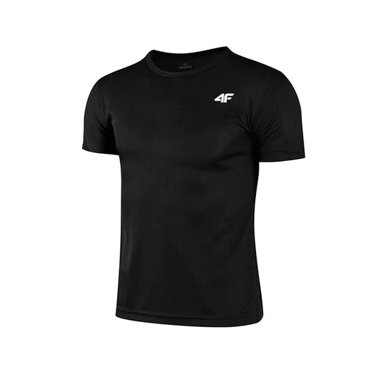 Men's Summer Exercise Trainning T-shirt High Quality Breathable Quick Dry Short Sleeved Top Marathon Gym Fitness Basketball Tees - Ellianto fashion Men's