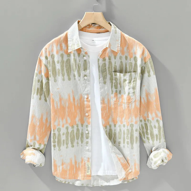 Men’s 100% Cotton Retro American Casual Shirt – Timeless Style with Lightweight, All-Day Comfort for the Modern Gentleman