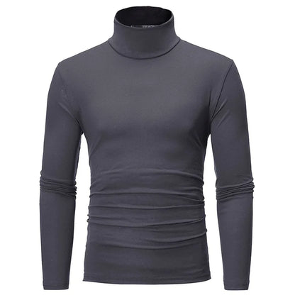 Thermal Underwear Tops Men Spring Clothes Thermal Shirt Autumn Men's Winter Tights High Neck Thin Slim Fit Long Sleeve T-shirt - Ellianto fashion Men's