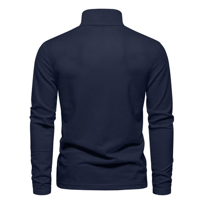 AIOPESON Deer Embroidery Men's Polo Shirts Solid Color Long Sleeve Polo Shirts for Men New Spring Social Business Polos Male - Ellianto fashion Men's