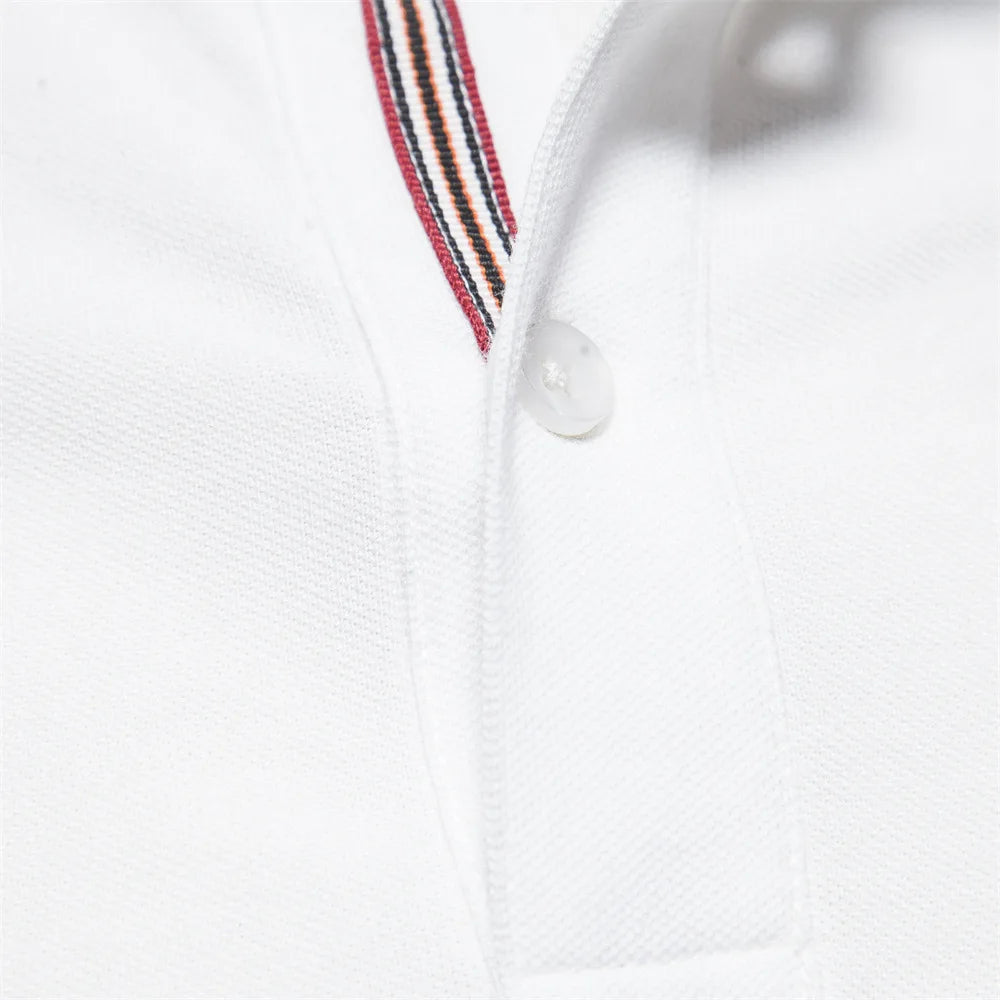 2025 Premium Men's Polo Shirt Deer Embroidery Design 80% Cotton EU Size Casual Short Sleeve Shirts Business Polo Tops Hot Seller - Ellianto fashion Men's