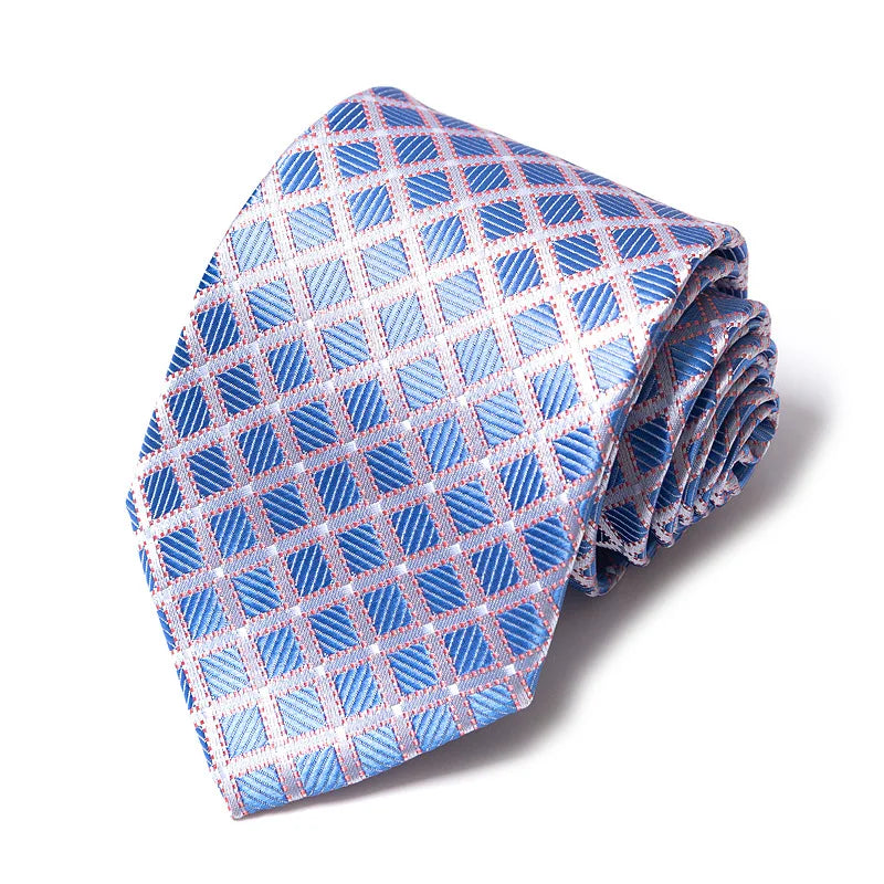 High-quality Wedding Ties For Men Fashion New Style Blue Strip Print Neckties Daily Office Apparel Accessories Gift For Man - Ellianto fashion Men's