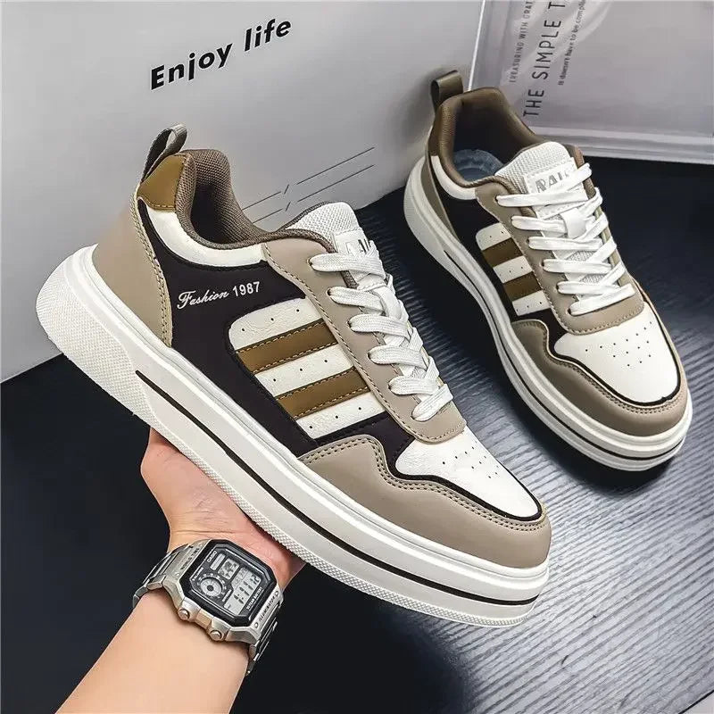 Men's Vulcanize Shoes Casual Non-slip Work Sneakers Male Korean Style Offer Breathable Autumn Trendy Cheap High Quality Fashion - Ellianto fashion Men's