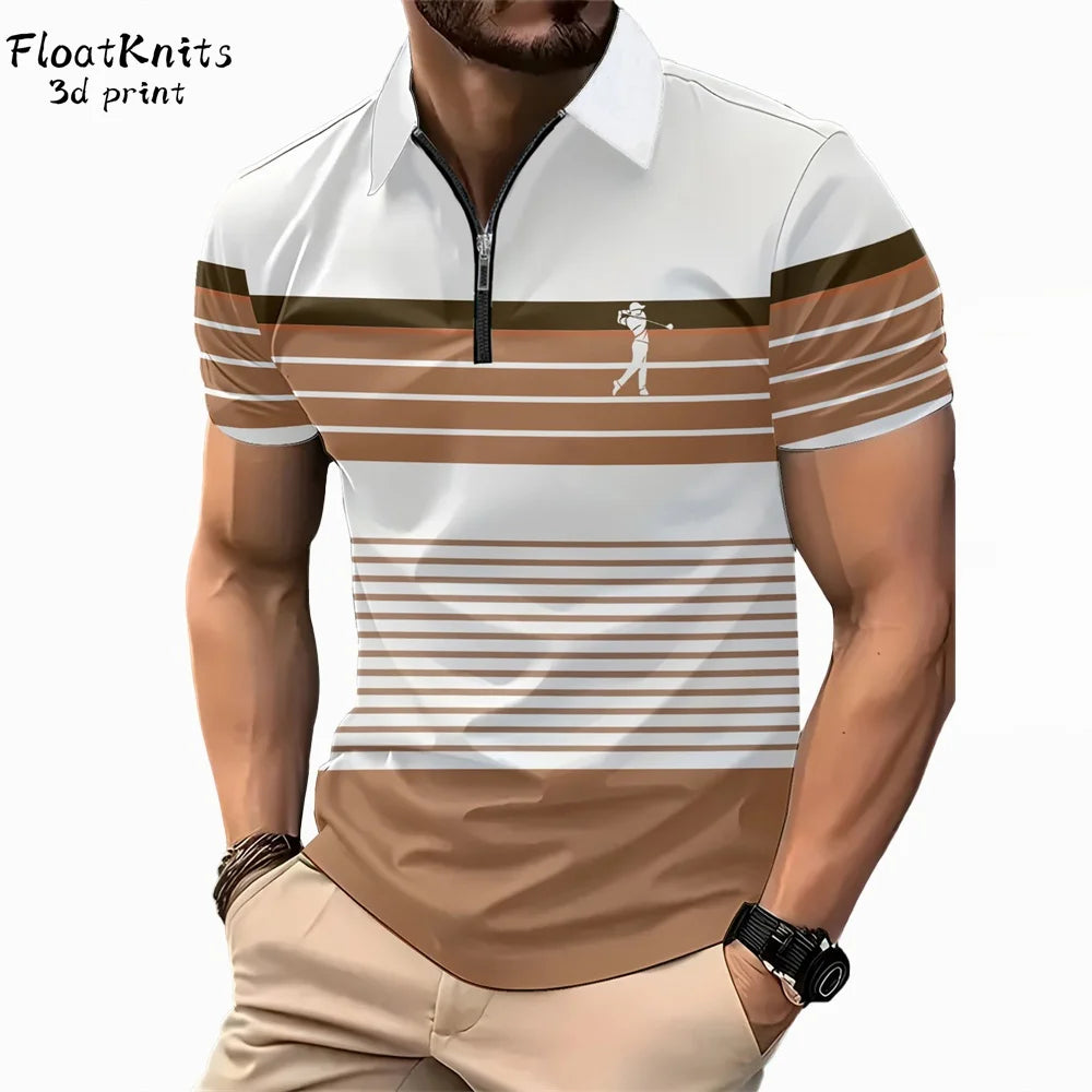Casual Golf Polo Shirts for Men Summer Street Men's Clothing Business Lapel Polo Shirt Tops Short Sleeve Tee New in Tops & Tees - Ellianto fashion Men's