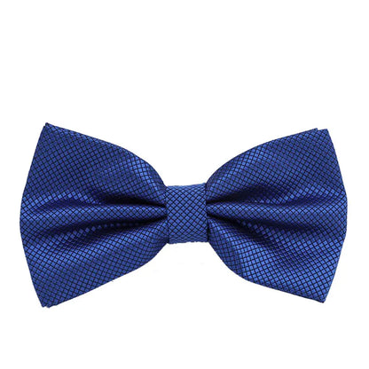 Solid Bowtie Mans Tie Solid Fashion Check Bowties Wedding Banquet Black Gold Red Green Pink Black White Classic Bow Ties For Men - Ellianto fashion Men's