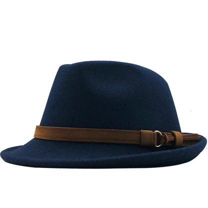 Warm Hats for Men and Women British Retro Jazz Hat Fashion Casual Small Top Hat Classic Panama Hat Simple Gentleman Small Cap - Ellianto fashion Men's