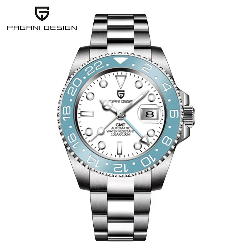 PAGANI DESIGN Automatic mechanical watch rubberstrap 100Mwaterproof night light sports outdoor casual Watch For Man reloj hombre - Ellianto fashion Men's