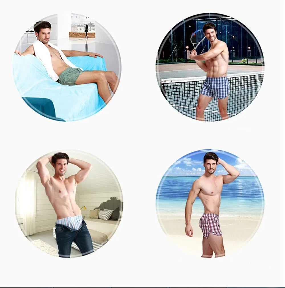New Classic Plaid men arrow pants casual fashion brand High quality boxer 4pcs/lot mens Cotton boxers men's shorts underwear - Ellianto fashion Men's