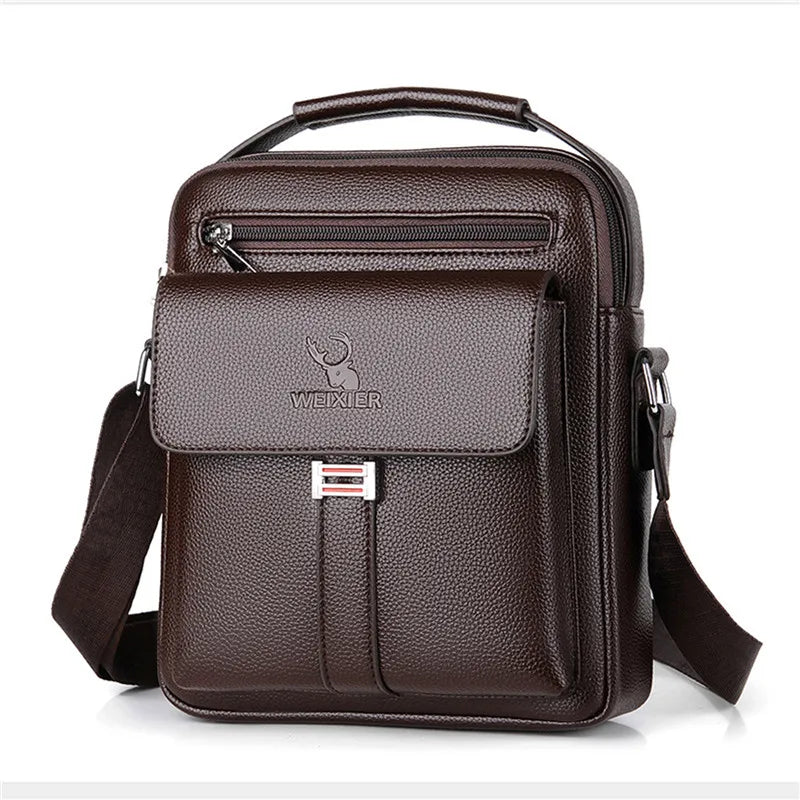 Men's Genuine Leather Crossbody Shoulder Bags High quality Tote Fashion Business Man Messenger Bag Leather Bags fanny pack - Ellianto fashion Men's
