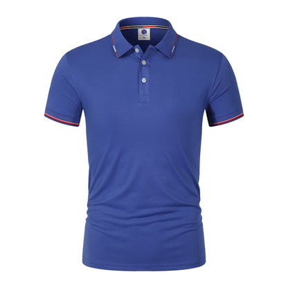2025 New fashion high quality classic men's short sleeve polo summer casual polo collar S-3XL simple solid color breathable comf - Ellianto fashion Men's