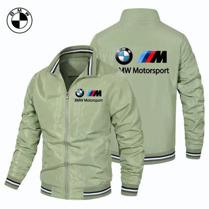 Motorcycle Zipper Top, BMW Thin Jacket, Men's Casual Windproof Jacket, Camping Spring and Autumn Casual Men's Submachine Jacket - Ellianto fashion Men's