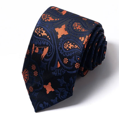High-quality Wedding Ties For Men Fashion New Style Blue Strip Print Neckties Daily Office Apparel Accessories Gift For Man - Ellianto fashion Men's