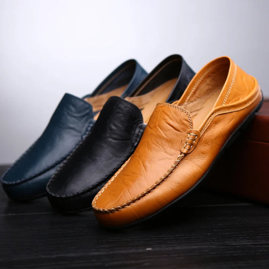 Men's Leather Casual loafers Shoes wedding Dress Shoes New Big Size Moccasins Shoes Suede shoes High Quality zapatos - Ellianto fashion Men's