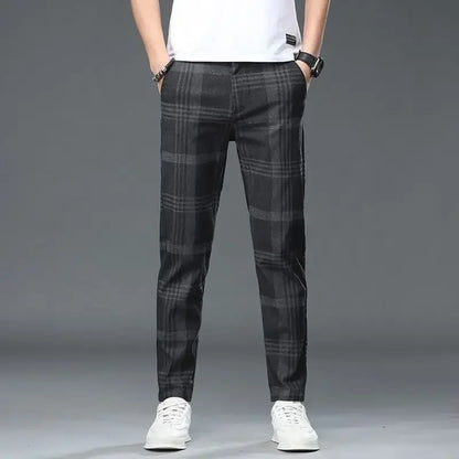 Work Social Tailoring Man Suits Pants Gray Business Trousers for Men Office Summer 2025 New in Chinese Homme Formal High Quality - Ellianto fashion Men's