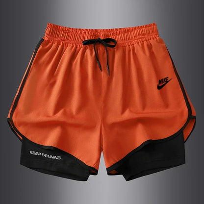 Nike Men's Breathable Shorts, Athletic, Quick Drying, Comfortable, Soft, Slim-fit, Drawstring Training Sweatpants, Multicolor - Ellianto fashion Men's