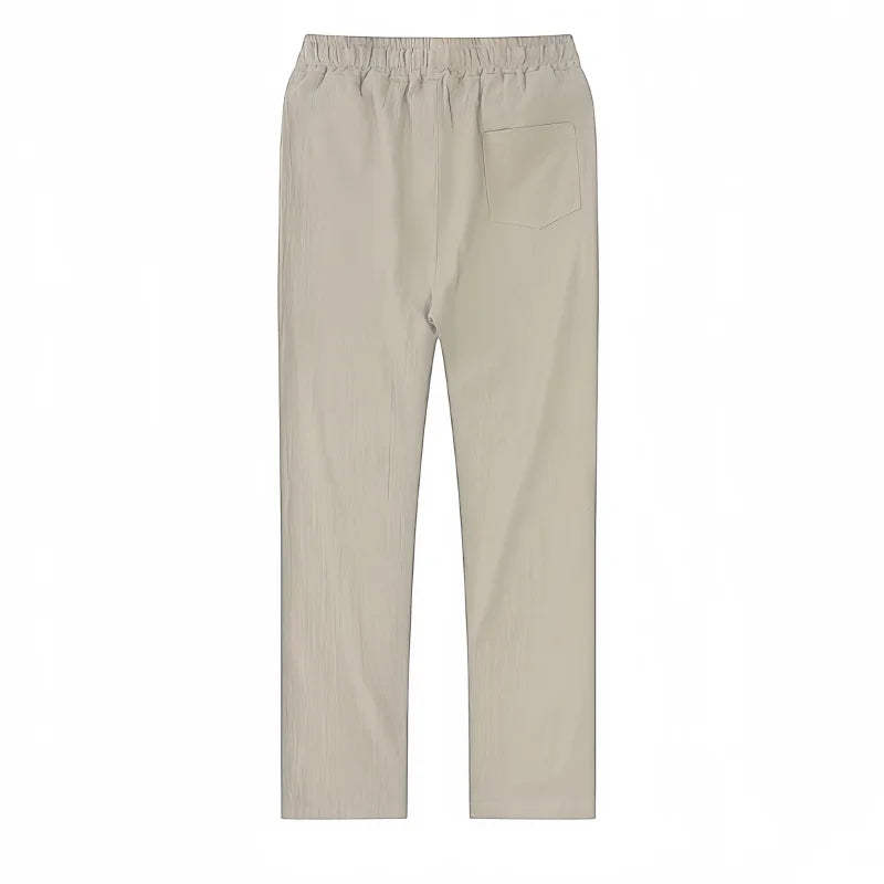 Men's Cotton Linen Pants Joggers Sweatpants Streetwear Breathable Solid Color Linen Trousers Vacation Summer Loose Pants S-5XL - Ellianto fashion Men's