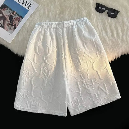 Summer Casual Sportswear Men's Short Sleeve T-Shirt And Shorts Set Loose Fit Trendy Brand Five-Quarter Length Comfortable - Ellianto fashion Men's