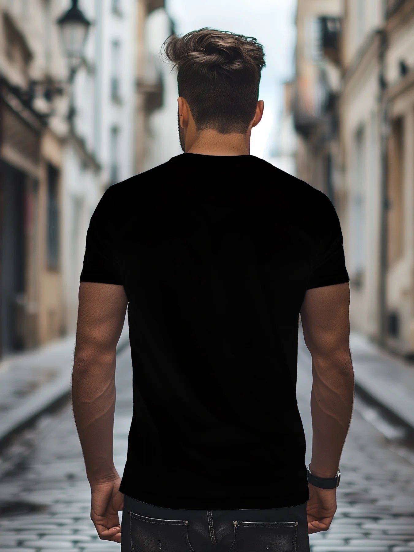 Milano Italia Print Men'S T-Shirt,Polyester Casual Crew Neck Tee,Regular Fit,Short Sleeve,Slight Stretch Fabric - Ellianto fashion Men's