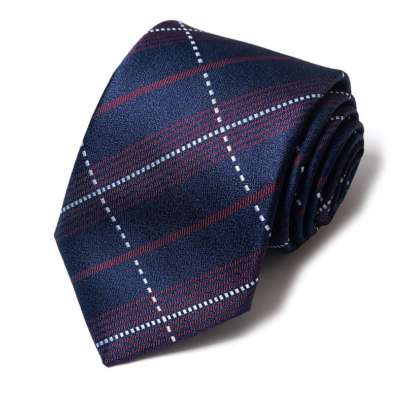 High-quality Wedding Ties For Men Fashion New Style Blue Strip Print Neckties Daily Office Apparel Accessories Gift For Man - Ellianto fashion Men's