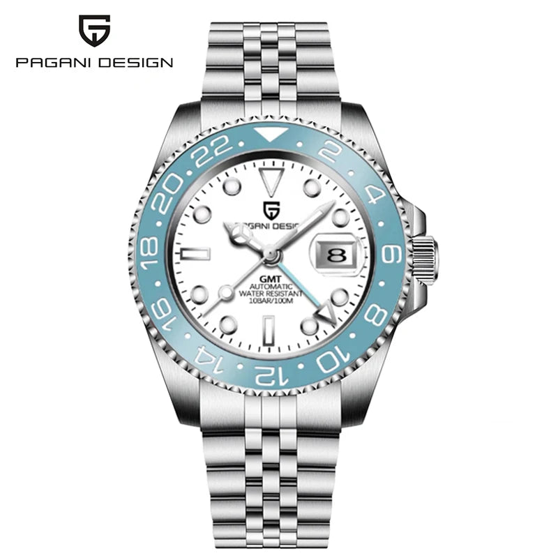 PAGANI DESIGN Automatic mechanical watch rubberstrap 100Mwaterproof night light sports outdoor casual Watch For Man reloj hombre - Ellianto fashion Men's