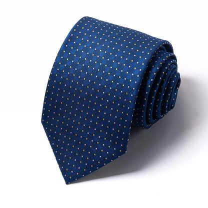High-quality Wedding Ties For Men Fashion New Style Blue Strip Print Neckties Daily Office Apparel Accessories Gift For Man - Ellianto fashion Men's