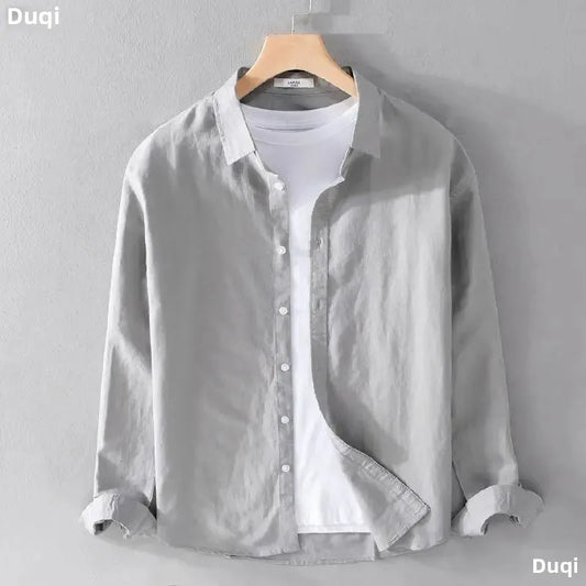 Casual Cotton-Linen Long-Sleeve Shirt – Lightweight Comfort and Timeless Style for the Modern Gentleman