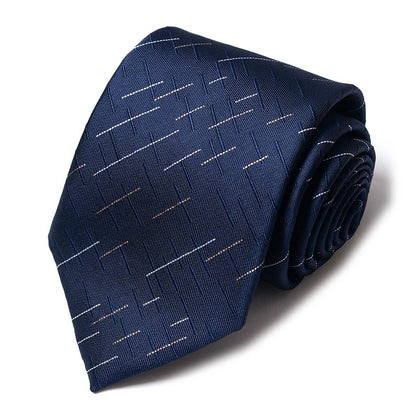 High-quality Wedding Ties For Men Fashion New Style Blue Strip Print Neckties Daily Office Apparel Accessories Gift For Man - Ellianto fashion Men's