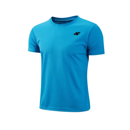 Men's Summer Exercise Trainning T-shirt High Quality Breathable Quick Dry Short Sleeved Top Marathon Gym Fitness Basketball Tees - Ellianto fashion Men's