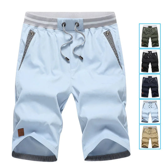 Shorts Man Summer Breathable Lightweight Short Pants Fashion Casual Board Shorts Casual Elastic Waist Drawstring Beach Shorts - Ellianto fashion Men's