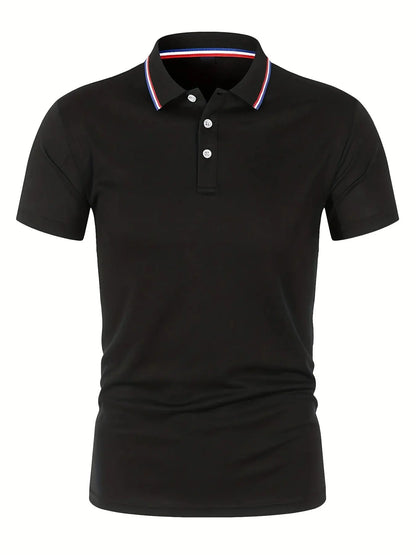 2025 Hot Sale Men's Summer Casual Breathable Comfortable Polo Shirt Men's Solid Color High Quality Short Sleeve T-Shirt - Ellianto fashion Men's