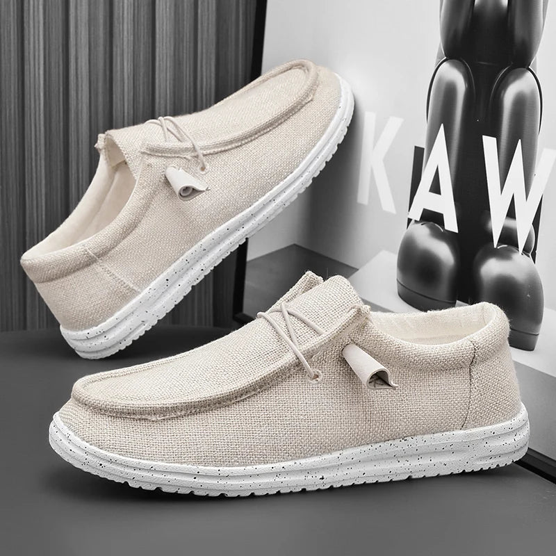 Men Casual Shoes Breathable Lightweight Slip-On Flats Simple Comfortable Solid Color Soft Sole Shoes Men Shose For Sale Loafers - Ellianto fashion Men's