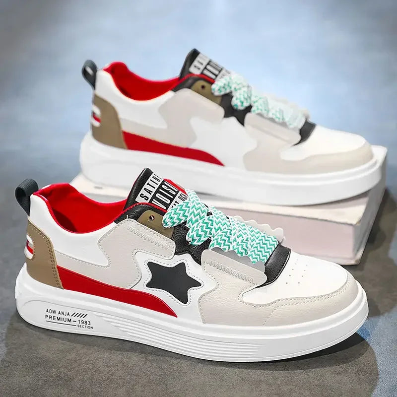 Men's Vulcanize Shoes Casual Non-slip Work Sneakers Male Korean Style Offer Breathable Autumn Trendy Cheap High Quality Fashion - Ellianto fashion Men's