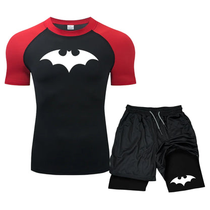 Men’s Combat Sports Set – Rash Guard, Compression Tights, Training T-Shirt & Muay Thai Shorts for MMA, Boxing & Jiu-Jitsu