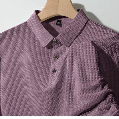 2025 Summer Men's New Polo Shirt Seamless Premium Luxury Business Casual Golf Slim Fit Blouse Collar T-shirt Men Clothing - Ellianto fashion Men's