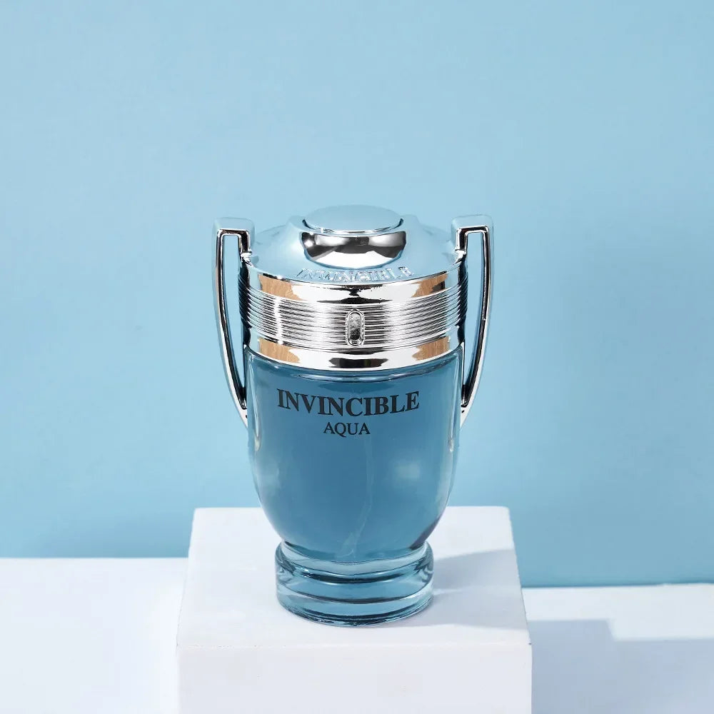 Perfumes 100ML 3.4FL.OZ INVINCIBLE AQUA Men's Perfume EDP, Woody Aquatic Notes, Fresh Ocean Fragrance Spray Gift for Men - Ellianto fashion Men's