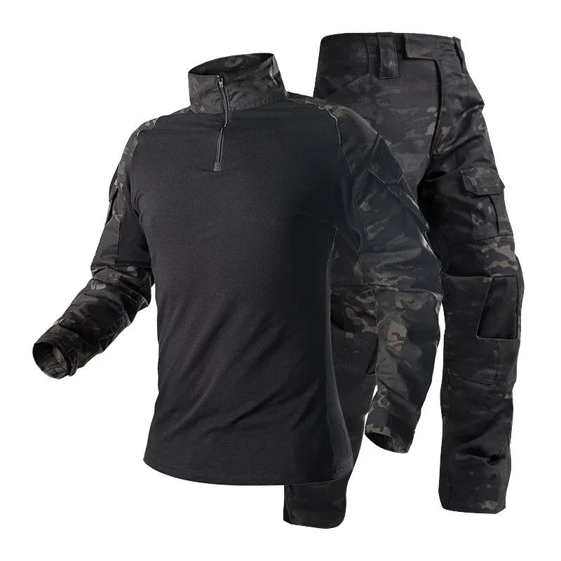 Tactical Uniform Suits Milit Outdoor Camouflage Suit Hunting Shirts Pants Fish Trainning Airsoft Paintball Clothes Sets - Ellianto fashion Men's