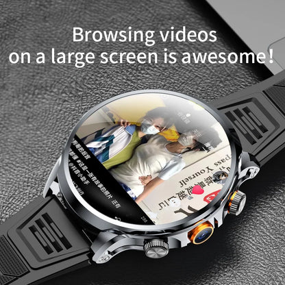 32+256GB Android 9.0 Smartwatch 4G LTE 1100Mah Battery Play Store Heart Rate 1.95 inch Spherical screen Smart Watch Men GPS WIFI - Ellianto fashion Men's
