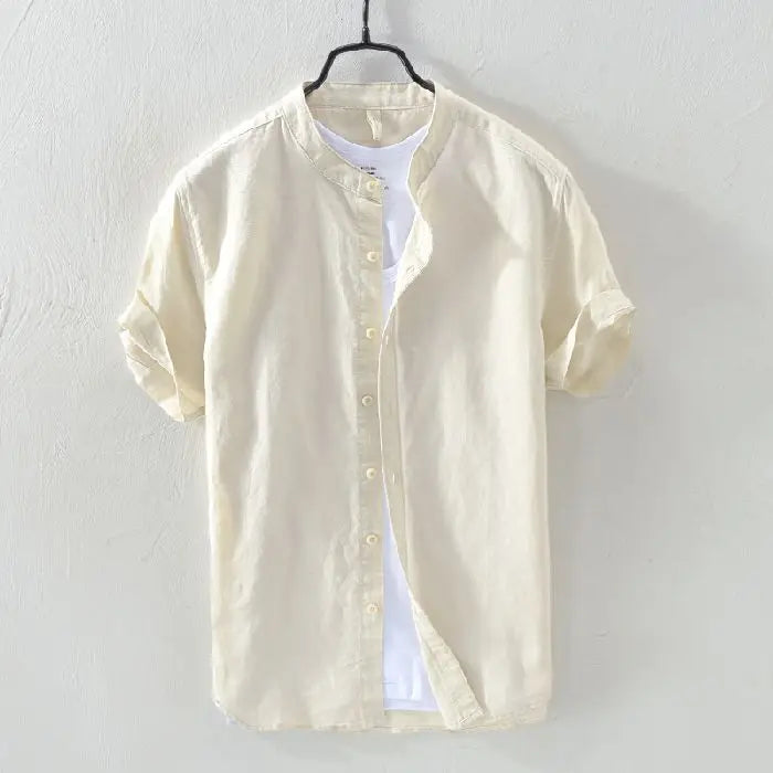 Effortless Elegance: Premium Men’s Business-Casual Cotton Shirt – Stay Sharp, Stay Comfortable, All Summer Long