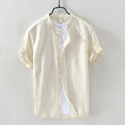 Effortless Elegance: Premium Men’s Business-Casual Cotton Shirt – Stay Sharp, Stay Comfortable, All Summer Long