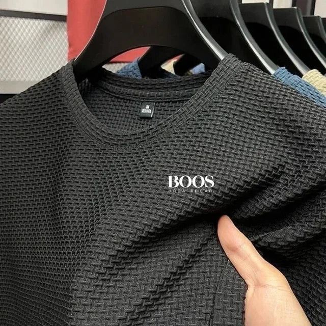 Embroidered High-quality New Men's Short Sleeved T-shirt, Cool and Breathable POLO Shirt, Business Casual, Sweat Absorbing - Ellianto fashion Men's