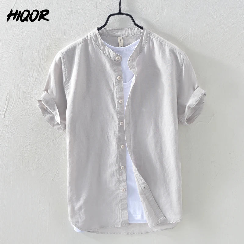 Effortless Elegance: Premium Men’s Business-Casual Cotton Shirt – Stay Sharp, Stay Comfortable, All Summer Long