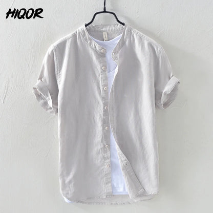 Effortless Elegance: Premium Men’s Business-Casual Cotton Shirt – Stay Sharp, Stay Comfortable, All Summer Long