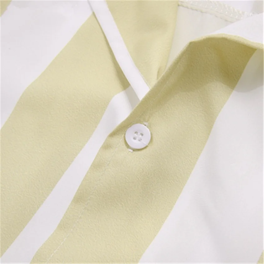 Men's striped casual shirt, summer beach casual loose-fitting short-sleeved shirt, summer daily commuting style travel shirt - Ellianto fashion Men's