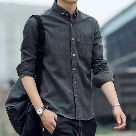 Spring-Summer Plaid Long-Sleeve Shirt – Lightweight, Durable Comfort and Effortless Style for the Modern Working Man