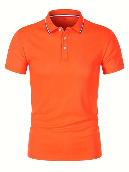 2025 Hot Sale Men's Summer Casual Breathable Comfortable Polo Shirt Men's Solid Color High Quality Short Sleeve T-Shirt - Ellianto fashion Men's