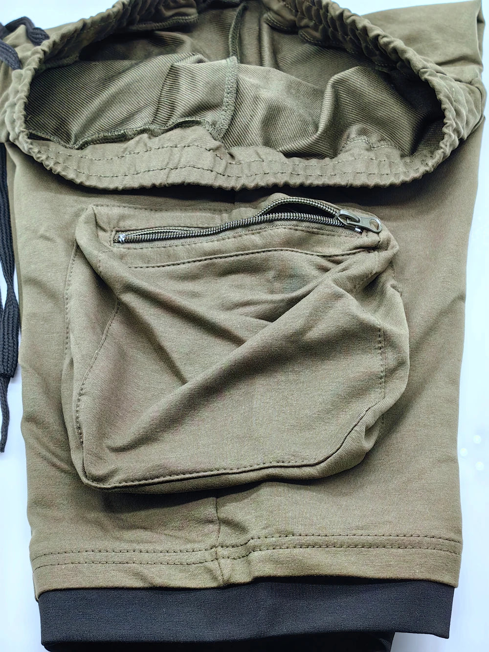 Mens Summer Cargo Shorts Cotton Workout Fitness Shorts Breathable Jogger Training Gyms Bodybuilding Multi Pocket Yellow Shorts - Ellianto fashion Men's